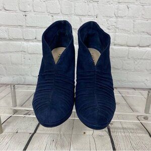 Prada Women's Blue Suede‎ Ruched Designer Luxury Ankle Boots EU 37.5